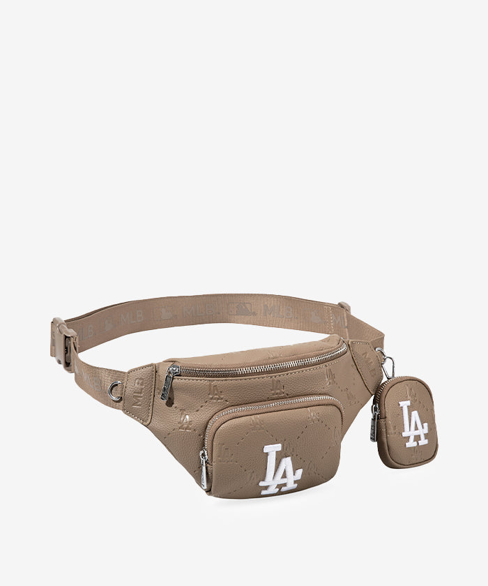 MLB Los Angeles Dodgers Official Logo Waist Pack - Crossbody Belt Bag for Men & Women - Perfect for Sports Games, Concerts & Travel