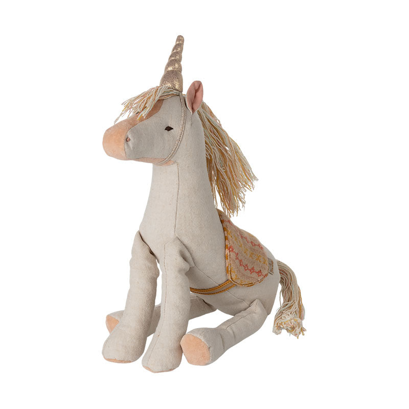 Maileg Medium Unicorn Plush Toy - Soft & Cuddly Stuffed Animal for Kids, Perfect for Bedtime, Playtime & Gift Giving