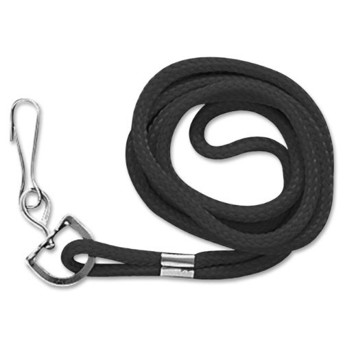 Black Nylon Standard Cord Lanyards for ID Badges & Keys