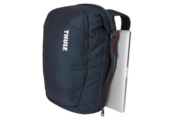 Thule Subterra Travel 34L Laptop Backpack - Water-Resistant Mineral Gray Daypack for Work, School & Commuting - Durable Carry-On Backpack with Laptop Compartment for Business Travel & College