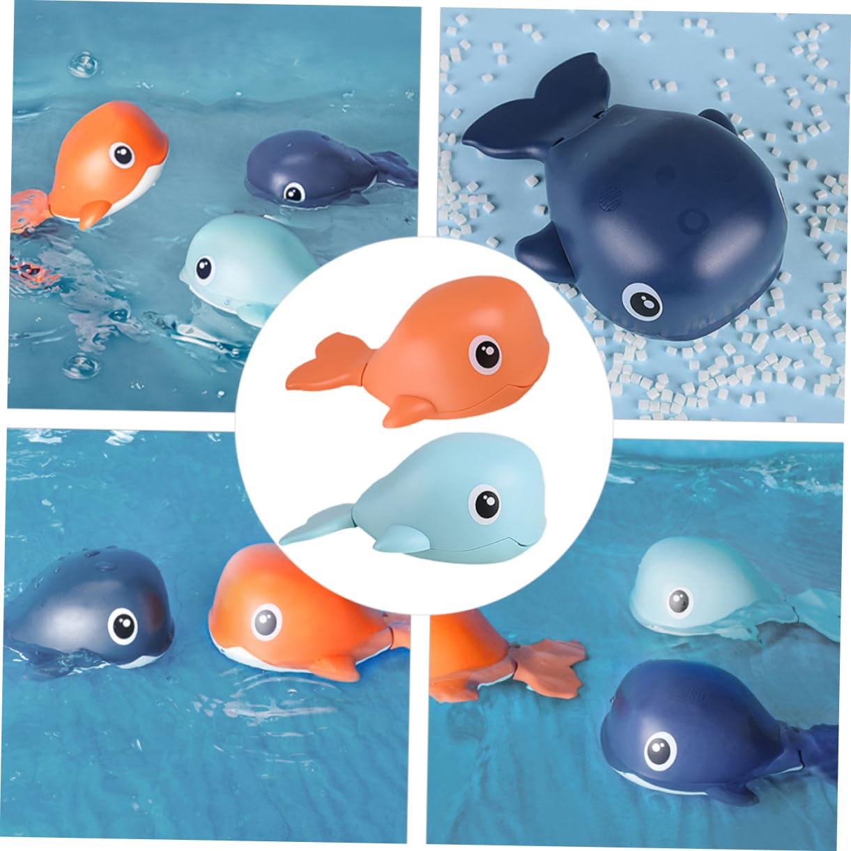 DRESSOOS 2-Pack Wind-Up Bath Toys for Kids - Fun Swimming Duck & Floating Animal Play Set - Safe Plastic Bathtub Toys for Toddlers & Children - Perfect for Bath Time Fun & Water Play Activities