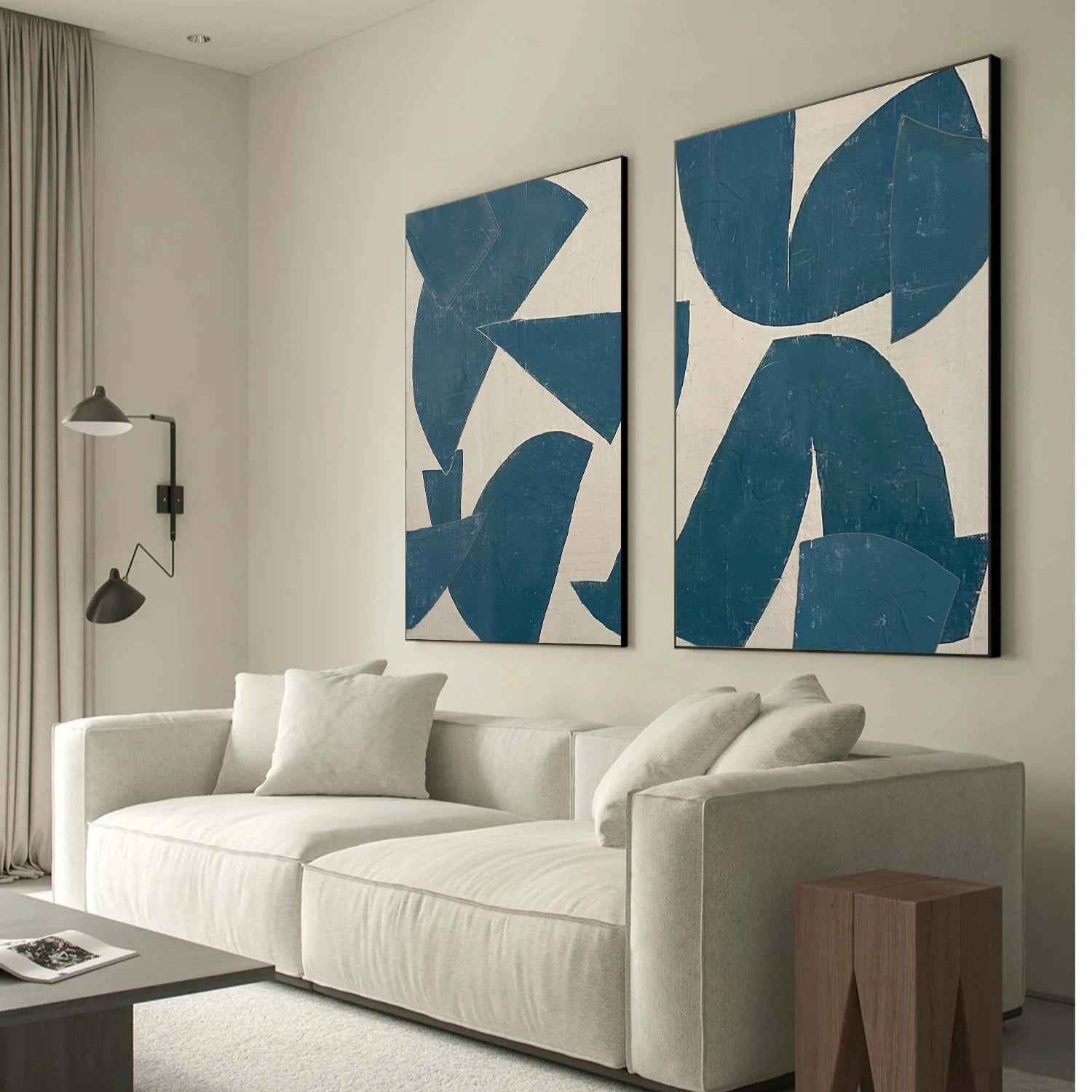 Abstract Painting Set of 2 - Modern Wall Art Decor for Living Room & Bedroom | #AB 455