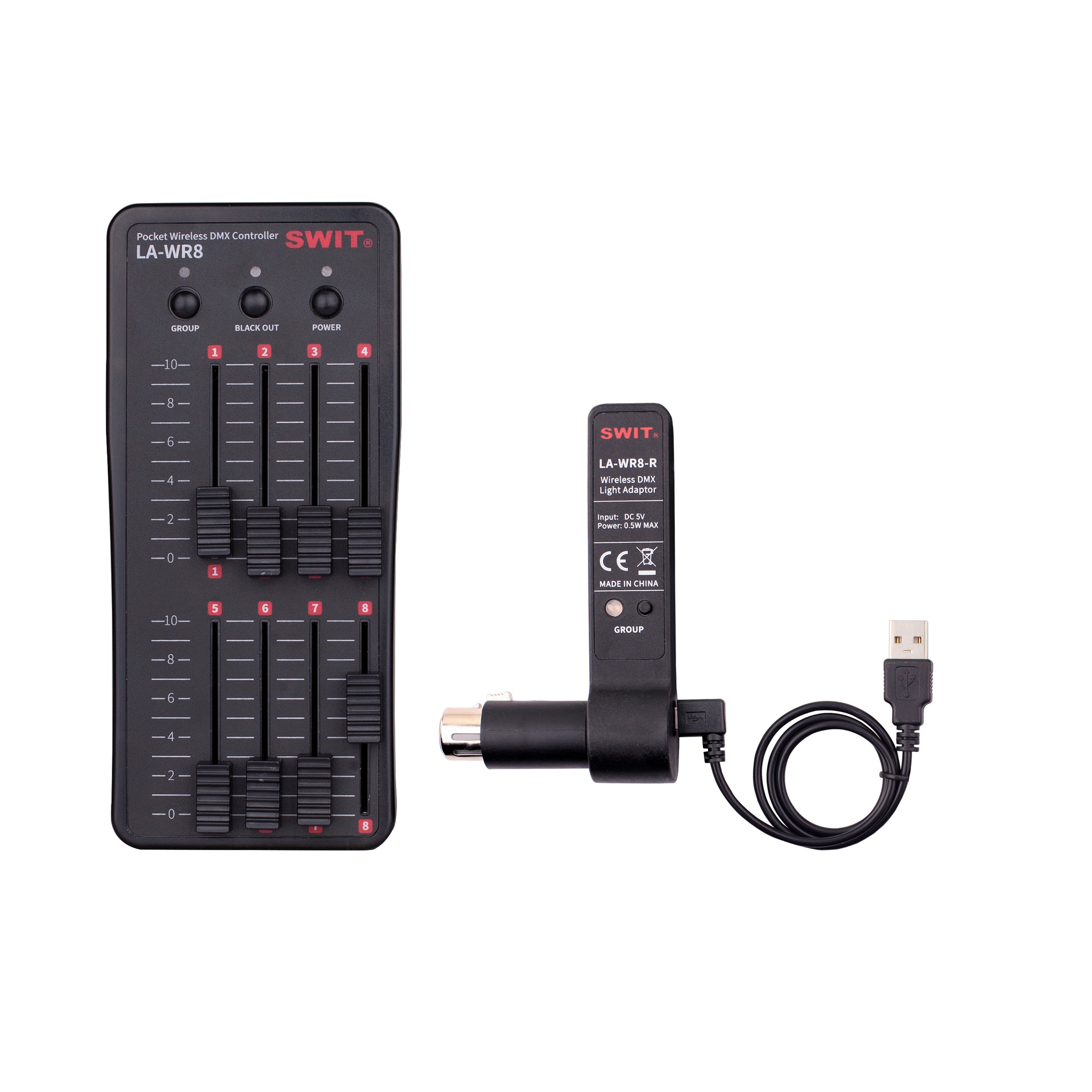 SWIT LA WR8 Pocket Wireless DMX Controller - Compact & Portable Lighting Control for Stage, DJ, and Event Productions (Special Order)