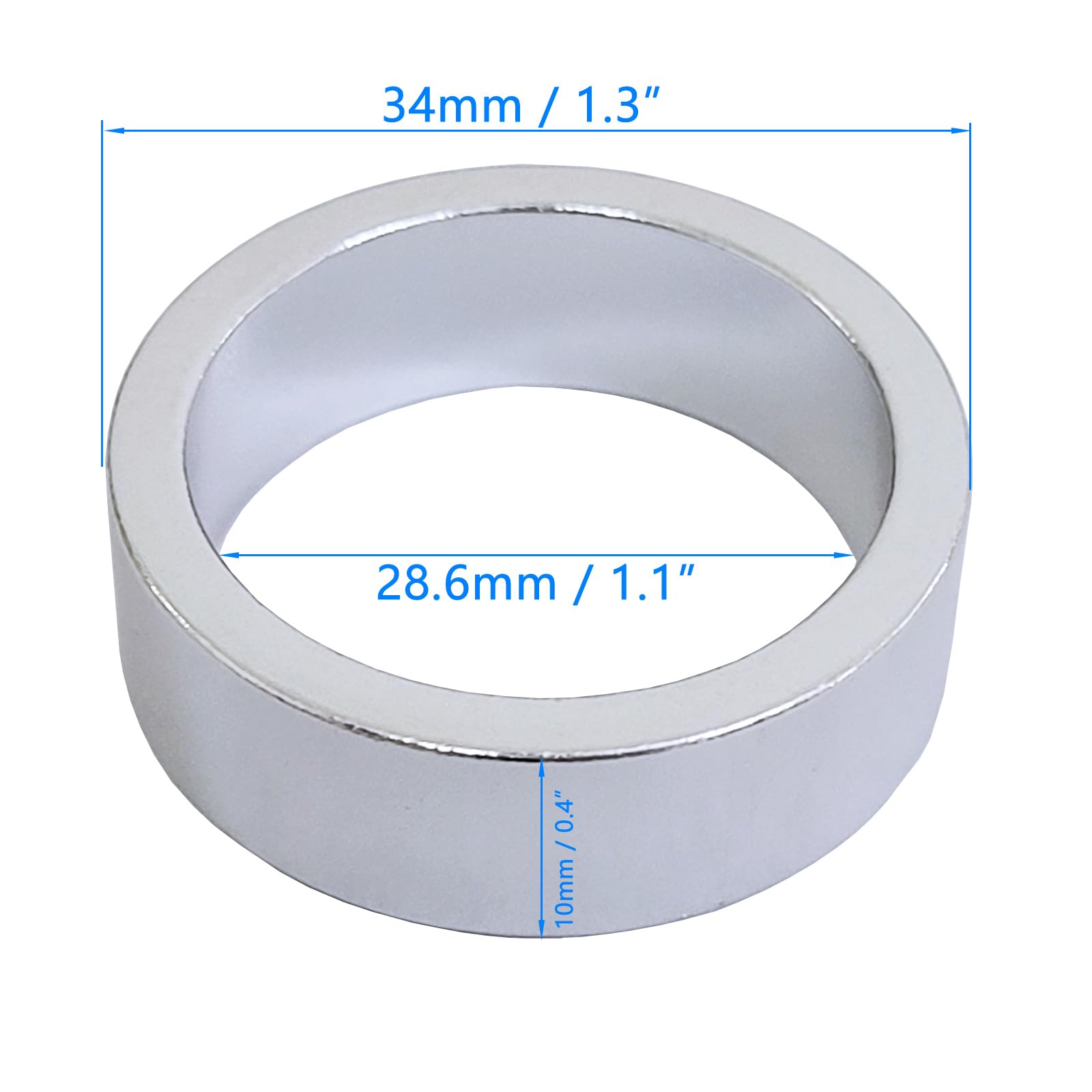 10X Bicycle Head Stem Spacer - Aluminum Alloy Head Tube Spacer Replacement for MTB, BMX & Mountain Bikes - Durable Headset Washer Accessories for Front Stem Fork - Perfect for Bike Maintenance & Upgrades