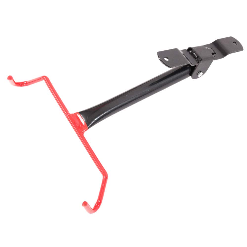 Wall-Mounted Bike Hook Rack - Portable Bicycle Storage Display Stand in Black & Red - Perfect for Garage, Apartment & Retail Store Organization