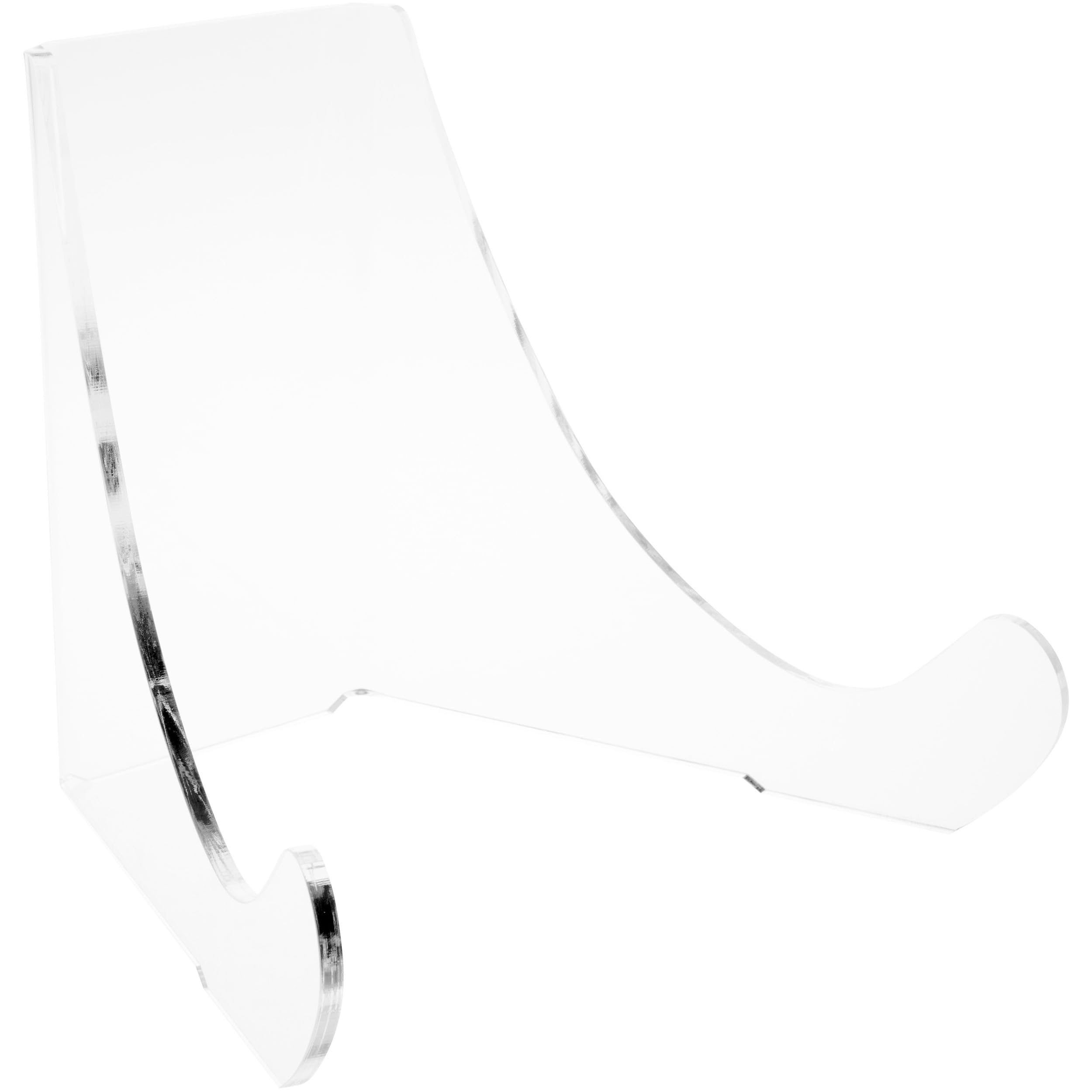 Clear Acrylic Flat Back Easel with Rounded Support Ledges - 8