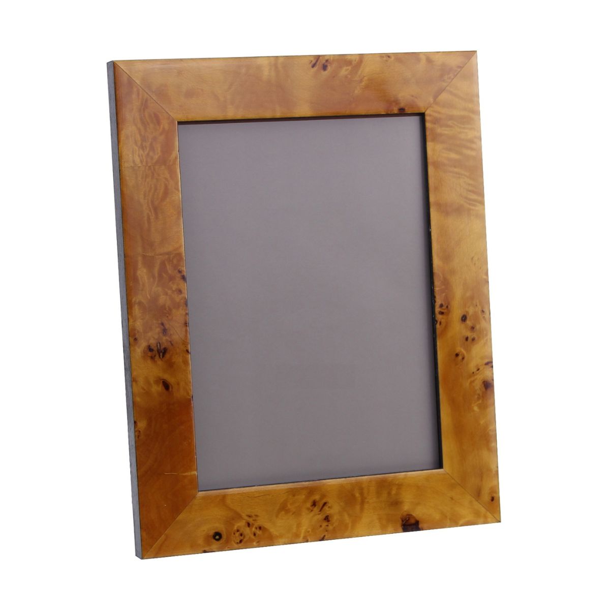 Premium Burlwood Veneer Picture Frame - Handcrafted Wooden Photo Frame for Wall Art, Home Decor & Office Display - Perfect for Family Photos, Artwork & Certificates