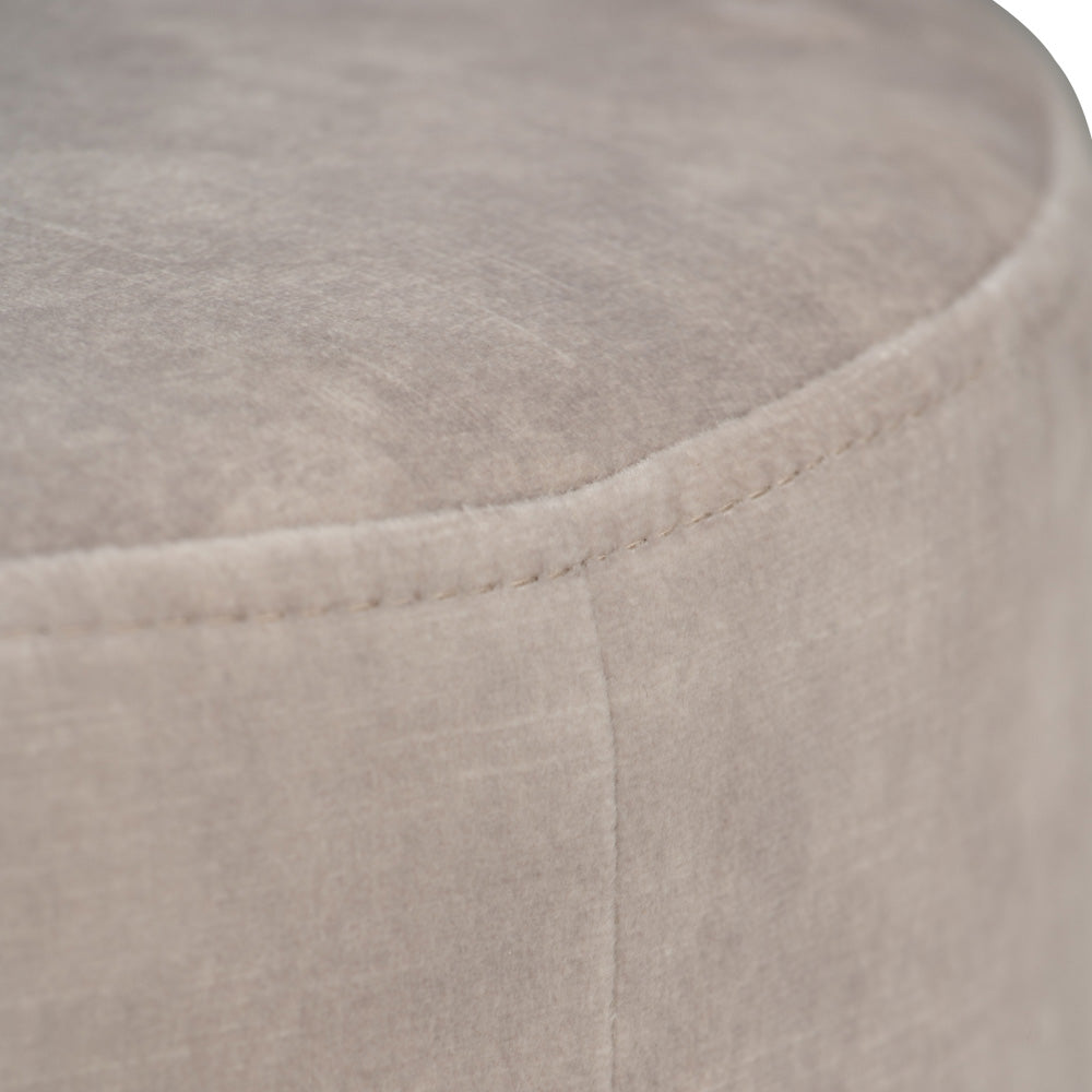 OMNI Ottoman 46cm - Beige Storage Footrest Stool with Removable Cover, Soft Padded Seat for Living Room, Bedroom & Office - Modern Home Decor Furniture