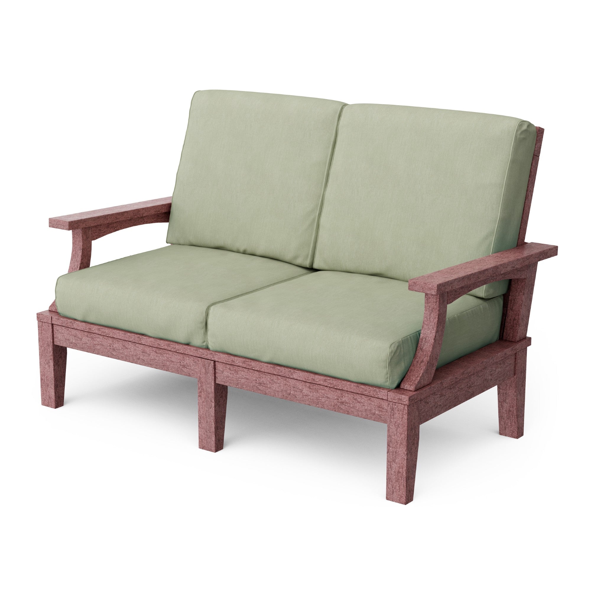 Heritage Deep Seating Love Seat Cushioned Sofa - Outdoor Patio Furniture for Garden, Poolside & Backyard Relaxation