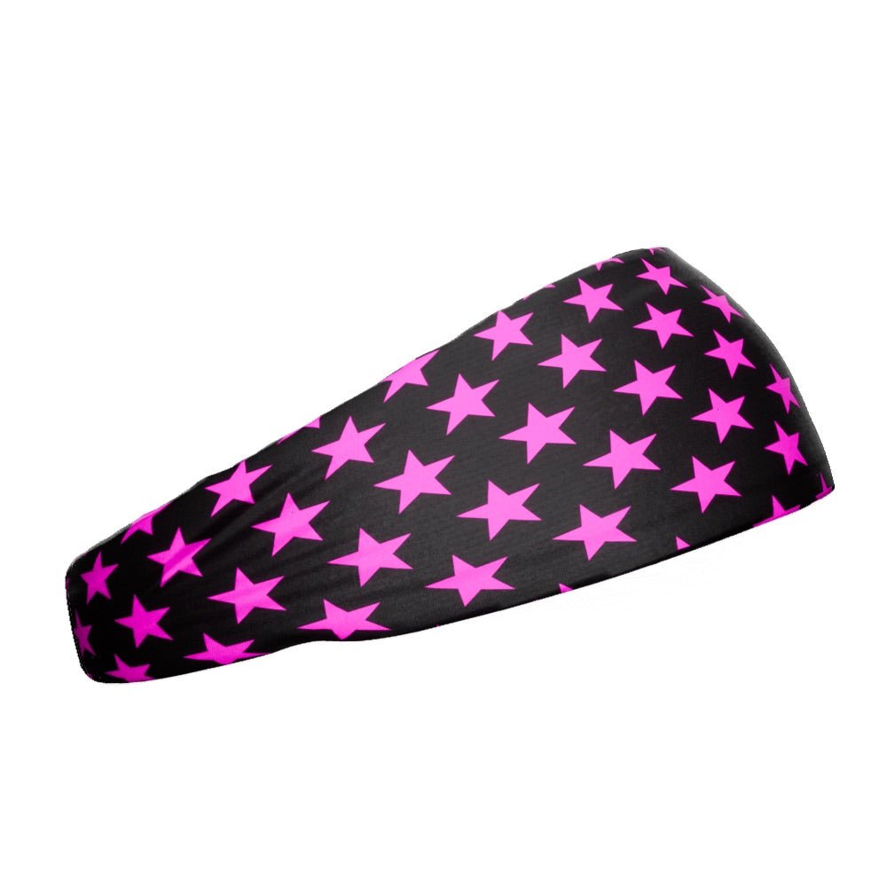 USA Flag Shadow Breast Cancer Awareness Headband - Support Ribbon Hairband for Women, Survivors & Supporters - Perfect for Races, Walks & Awareness Events