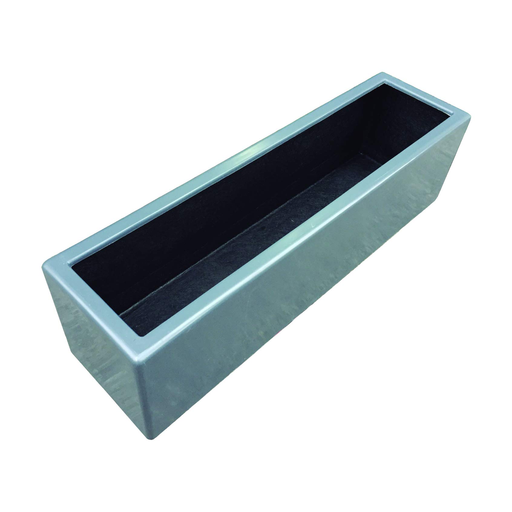 Premium Rectangle Fiberglass Resin Planter Pot - Indoor & Outdoor Use - Modern Grey - Perfect for Patio, Garden, Balcony & Home Decor
