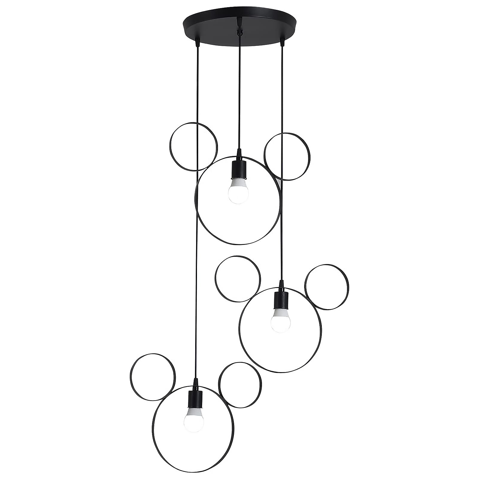 Cartoon Mouse Pendant Light - Cute Iron Chandelier for Kids Bedroom & Cafe Decor