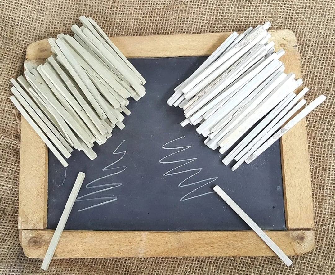 100-Pack Edible Slate Pencils (650g) - Natural Limestone Chalk Sticks for Cooking, Baking & Food Decoration | Safe Slate Bars for Kids, Restaurants & Culinary Arts