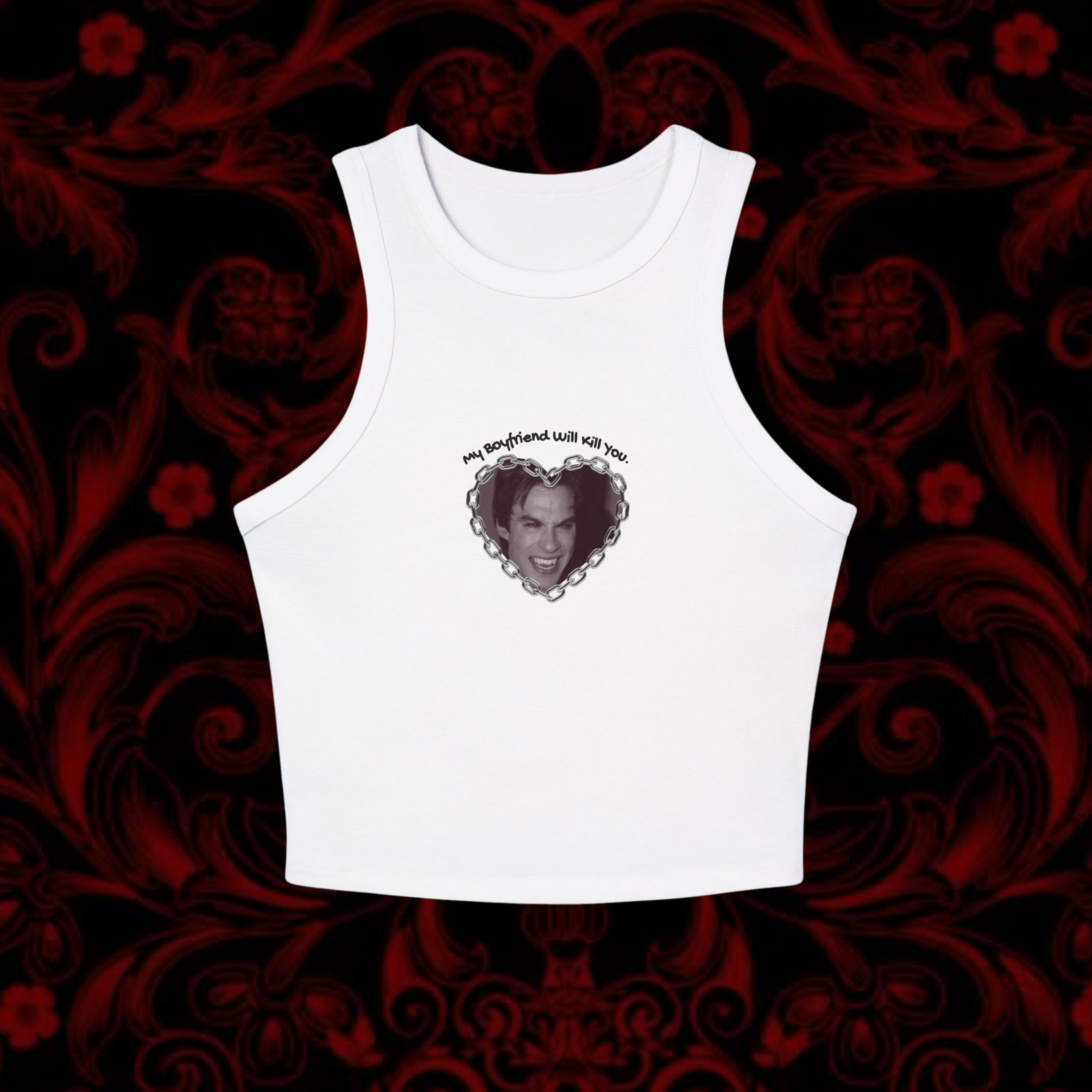 My Boyfriend Will Kill You Funny Sarcastic Tank Top for Women - Perfect for Casual Wear, Parties & Gifts