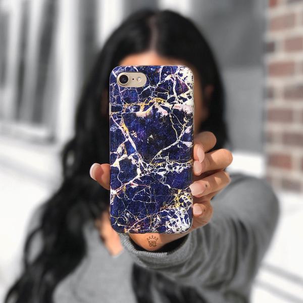 Midnight Gold Marble iPhone Case - Premium Protective Cover for iPhone 12/13/14/15 Pro Max - Stylish & Durable Phone Case for Everyday Use, Work & Travel