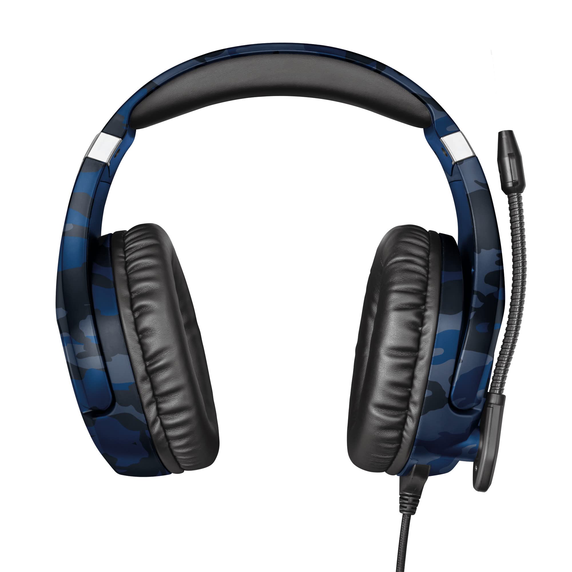 Trust GXT 488 Forze-B Official Licensed PlayStation Gaming Headset for PS4 & PS5 - Foldable Mic, Adjustable Headband, 3.5mm Wired Over-Ear Headphones (Blue) - Perfect for Competitive Gaming & Immersive Audio Experience
