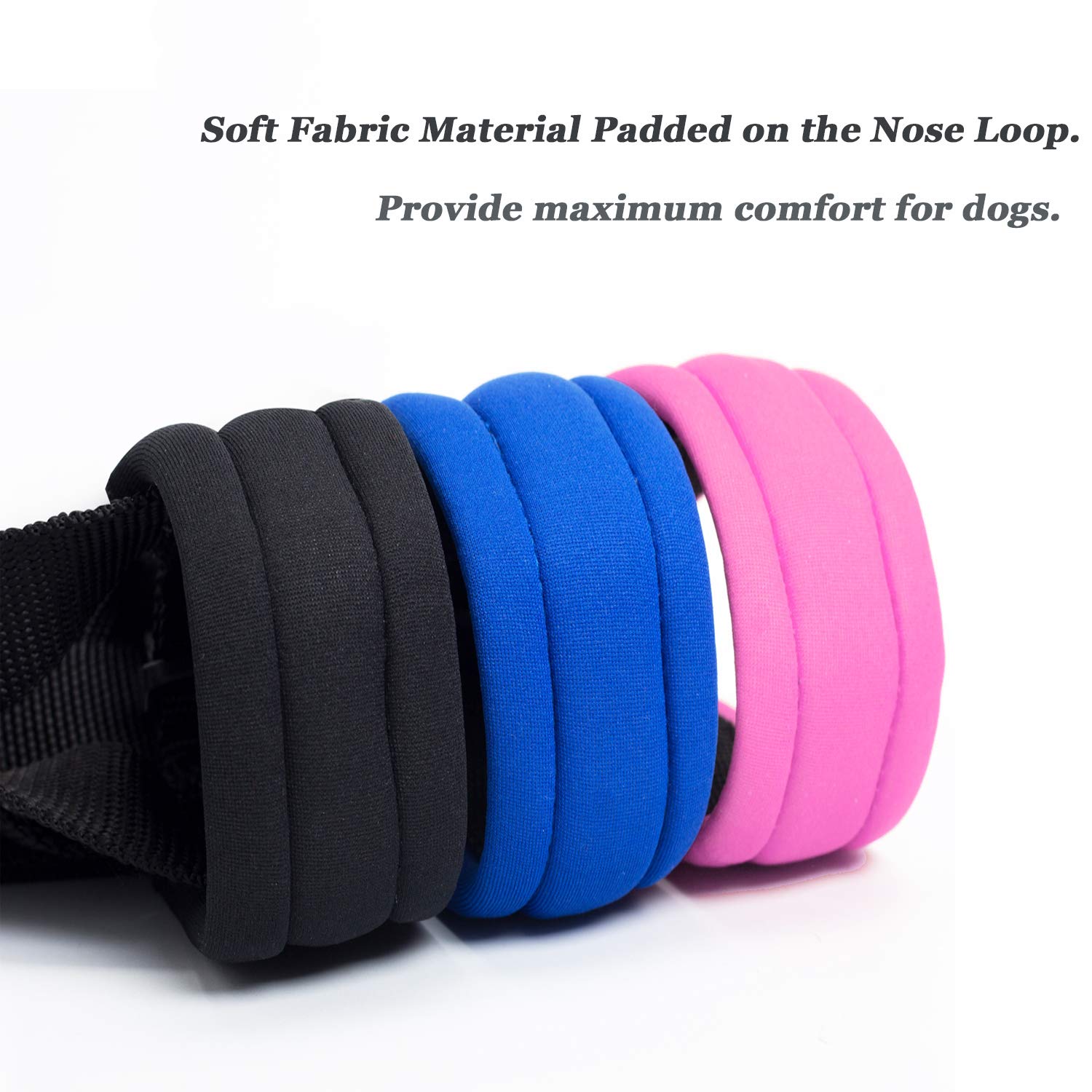 **Soft Fabric Dog Head Collar – Adjustable No-Pull Harness for Training (Medium, Black) – Perfect for Walks, Jogging & Obedience Training**