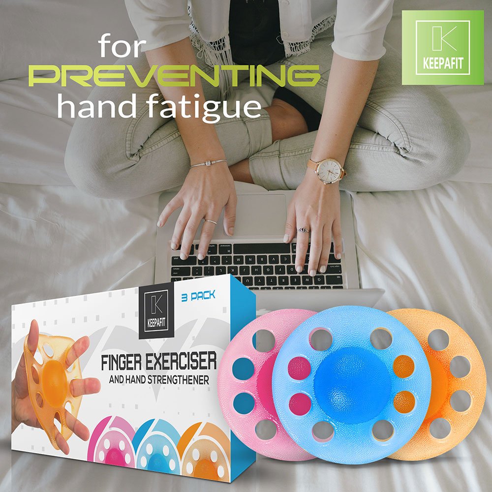 Finger Exerciser & Hand Strengthener Grip Trainer - Improve Grip Strength for Rock Climbing, Guitar Playing, Rehabilitation & Arthritis Relief