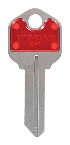 Hillman KW-1 RED COLORPLUS Key - Durable & Vibrant Colored Keys for Home, Office & Car - Perfect for Key Identification & Organization