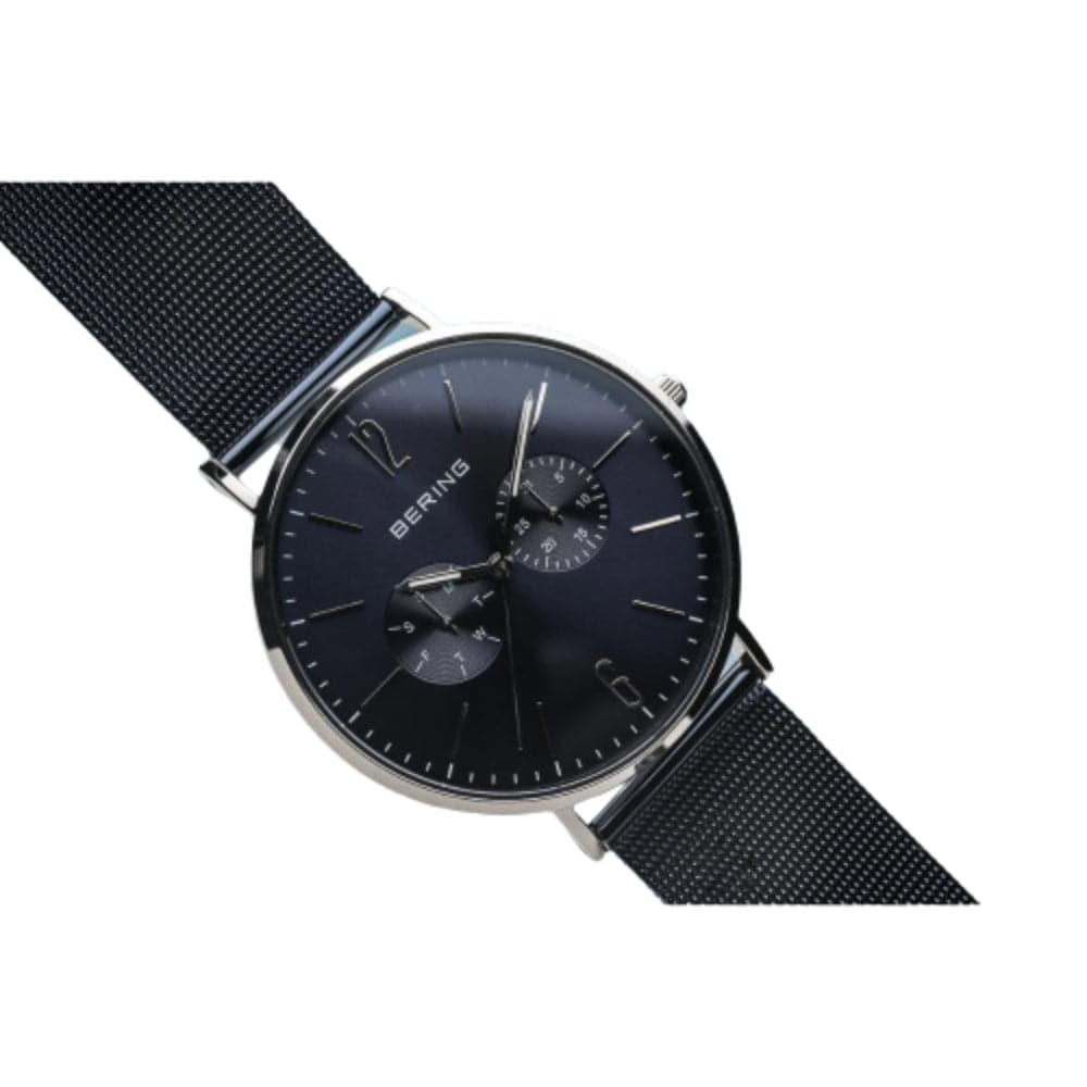 Bering Classic Blue Dial Men's Watch with Mesh Strap 14240-307 - Perfect for Business, Casual & Formal Occasions