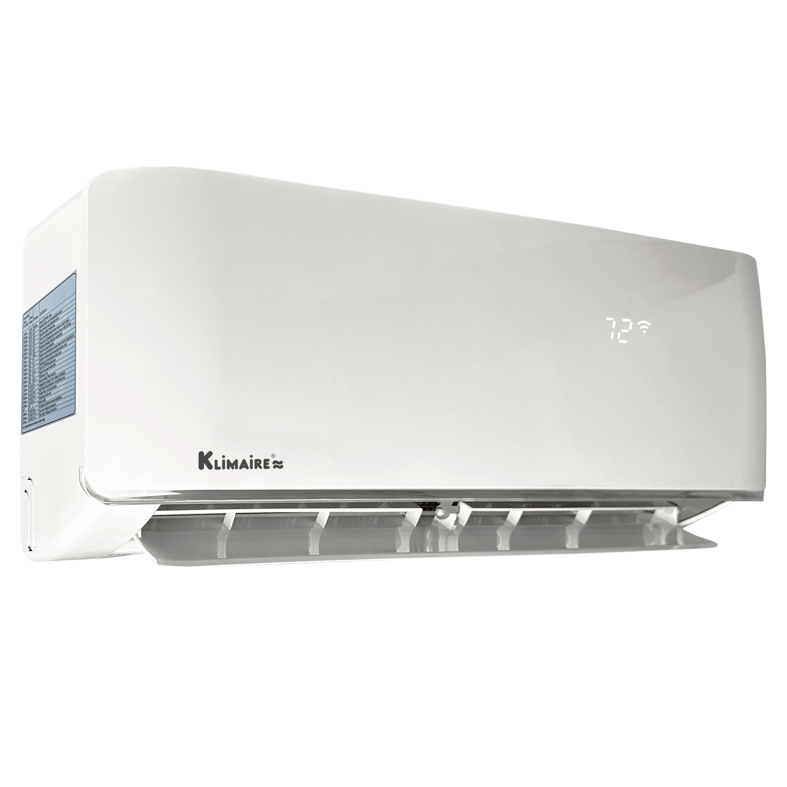 12,000 BTU Klimaire 21.4 SEER2 220V Wall-Mounted Ductless Mini Split Air Conditioner & Heat Pump with WiFi - Works with Alexa® | Perfect for Bedrooms, Living Rooms & Home Offices