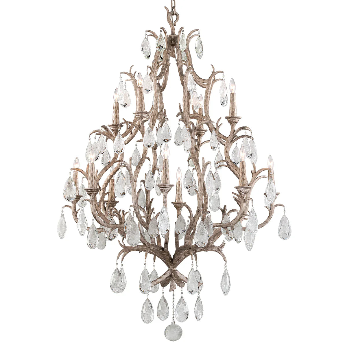 Amadeo Branch Crystal Chandelier - Elegant Art Glass Lighting Fixture for Dining Room, Living Room, and Bedroom Decor