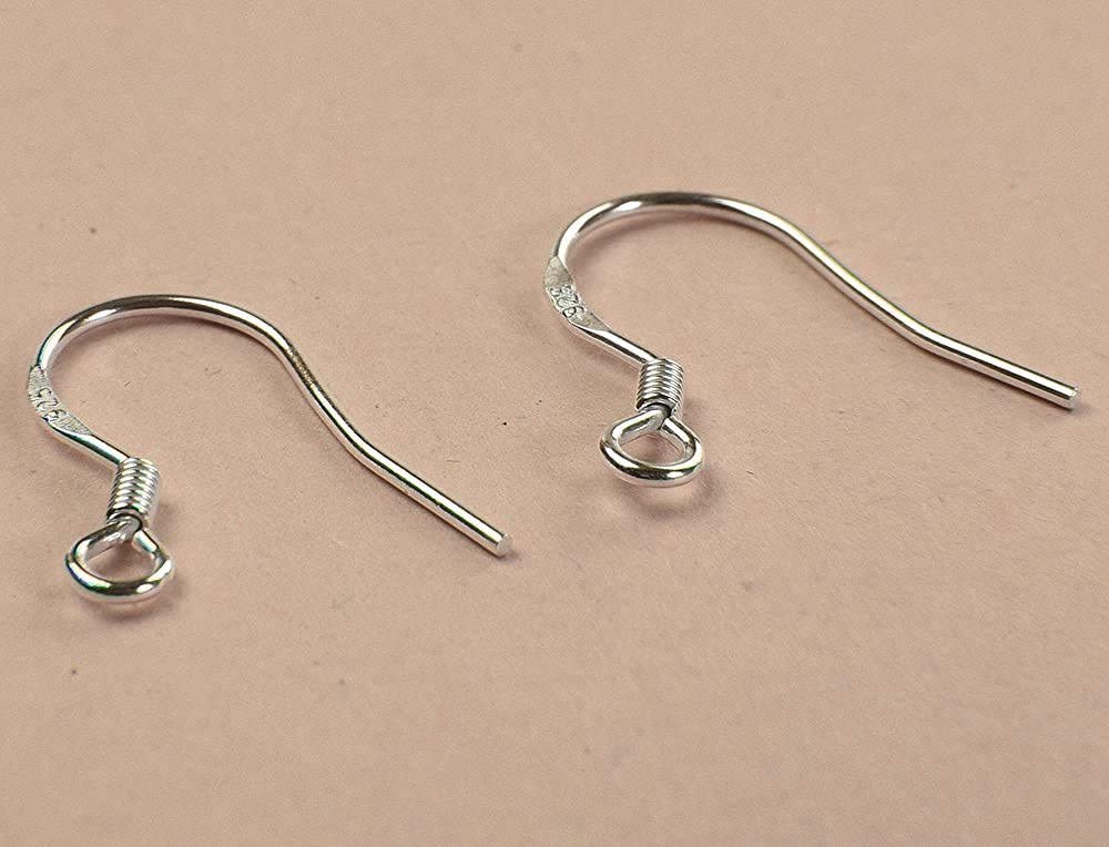 Xinye Sterling Silver Fish Hook Earrings with Coil - Durable & Hypoallergenic Jewelry for Pierced Ears - Perfect for Daily Wear, Parties & Gifts