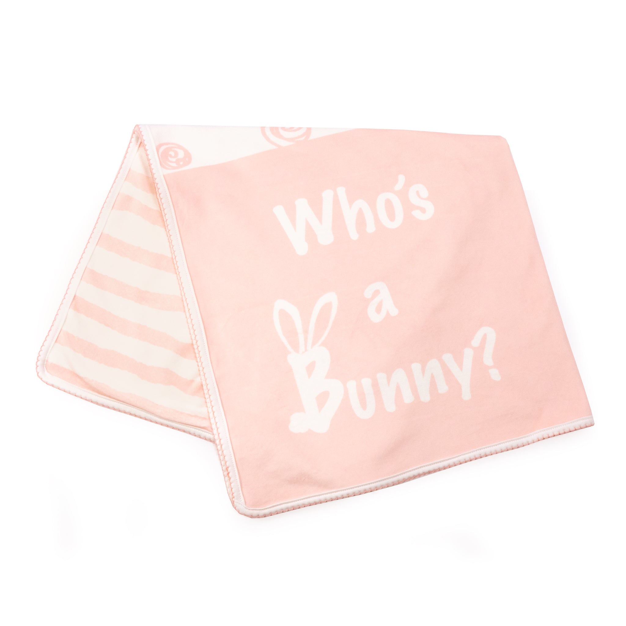 Blossom Who's a Bunny Receiving Blanket - Soft Baby Swaddle Blanket for Newborns & Infants - Perfect for Nursery, Gift Giving & Photo Shoots