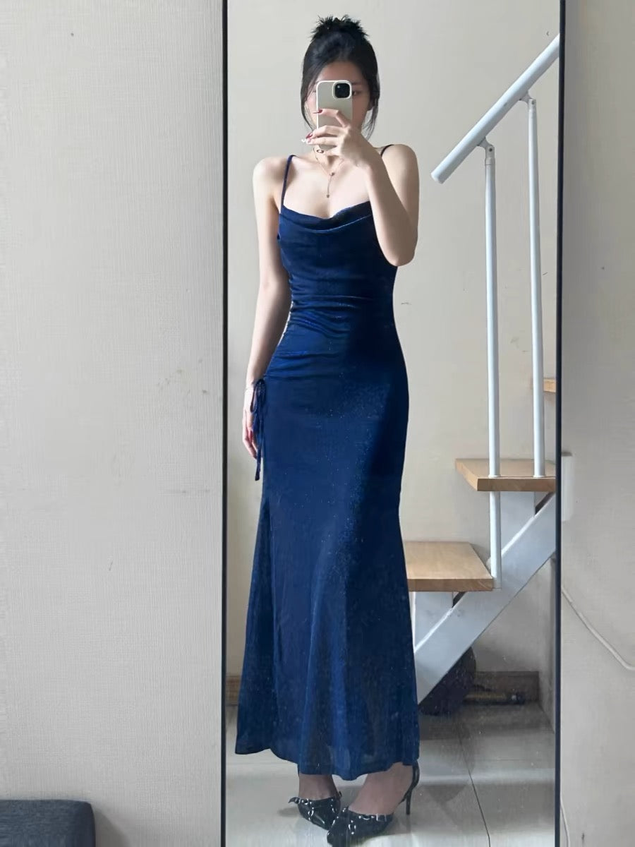 Elegant Navy Blue Mermaid Prom Dress - Shiny Long Evening Gown for Formal Parties & Special Occasions (Style J3376) | Perfect for Homecoming, Wedding Guest & Black Tie Events