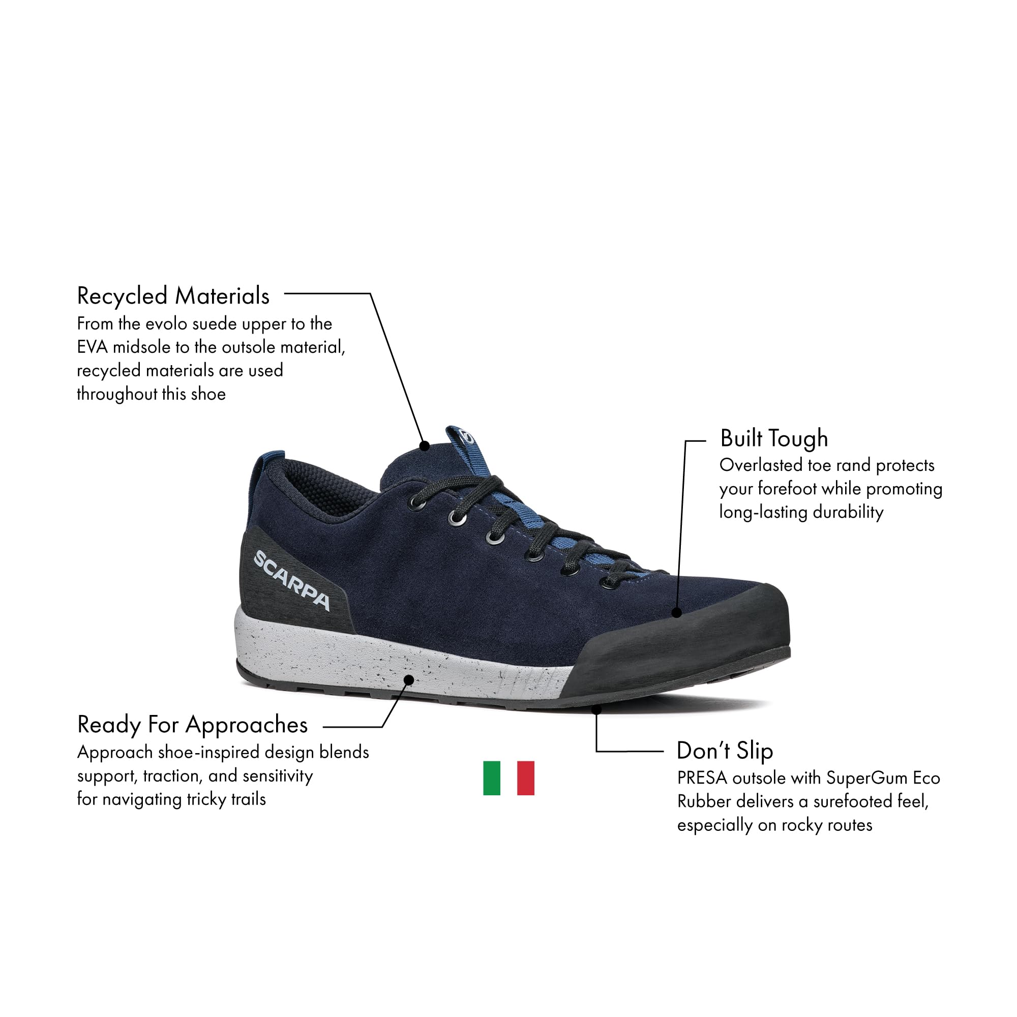 SCARPA Men's Spirit Evo Lightweight Hiking Shoes - Breathable Trail Running & Walking Shoes for Outdoor Adventures - Perfect for Mountain Climbing, Backpacking & Daily Wear