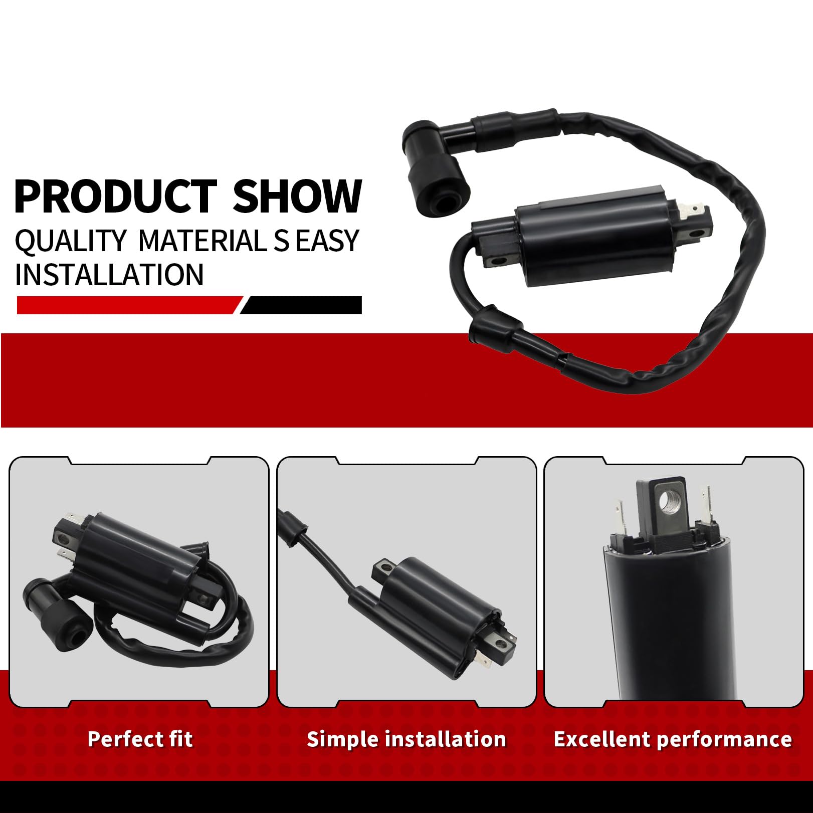 2PCS Ignition Coil Replacement for John Deere 285 320 345 425 445 F725 F911 GX345 LX178 LX188 LX279 LX289 - Compatible with 21121-2083 AM120732 - Perfect for Lawn Mowers, Tractors & Outdoor Power Equipment