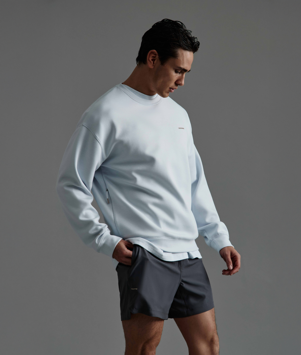 Premium Tech Del Sur Sweat - Silver Blue | Comfortable & Stylish Men's Hoodie for Casual Wear, Gym, and Outdoor Activities