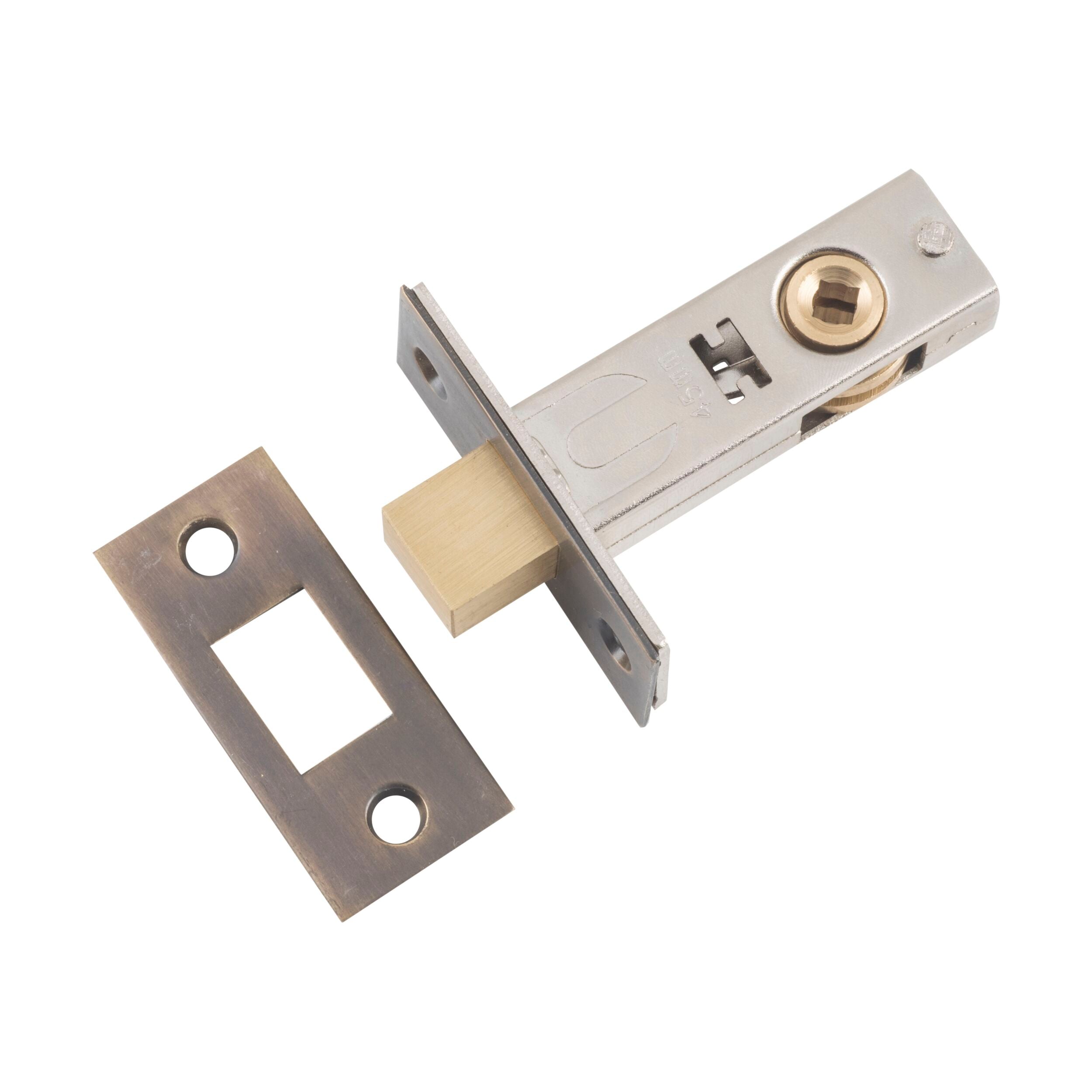 9591 Privacy Bolt in Antique Brass - 45mm Backset for Bedroom & Bathroom Door Locks - Vintage Style Door Hardware for Home Security