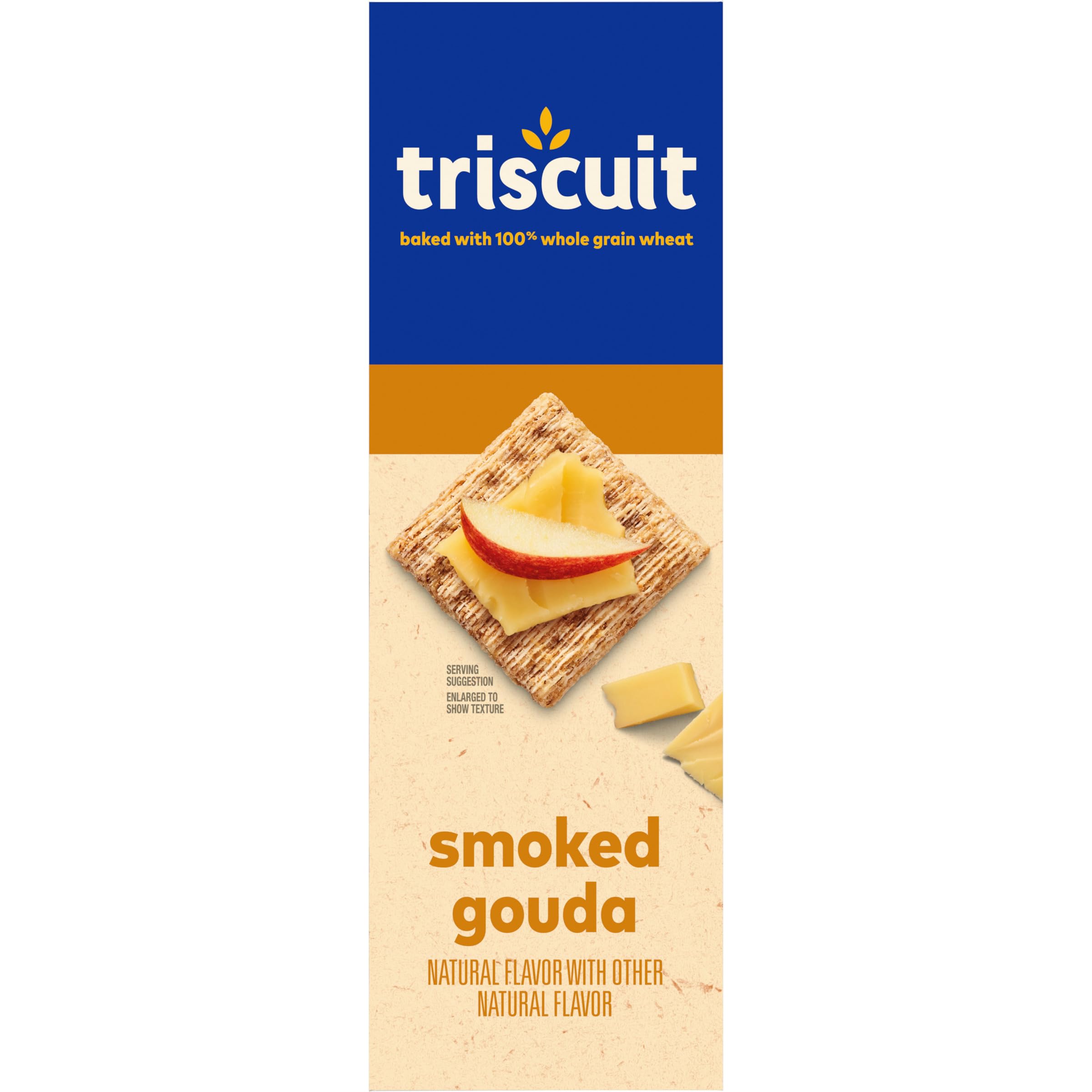 Triscuit Smoked Gouda Whole Grain Wheat Crackers - Healthy Lunch Snacks & Party Crackers (8.5 oz) | Perfect for Office, School & Picnics