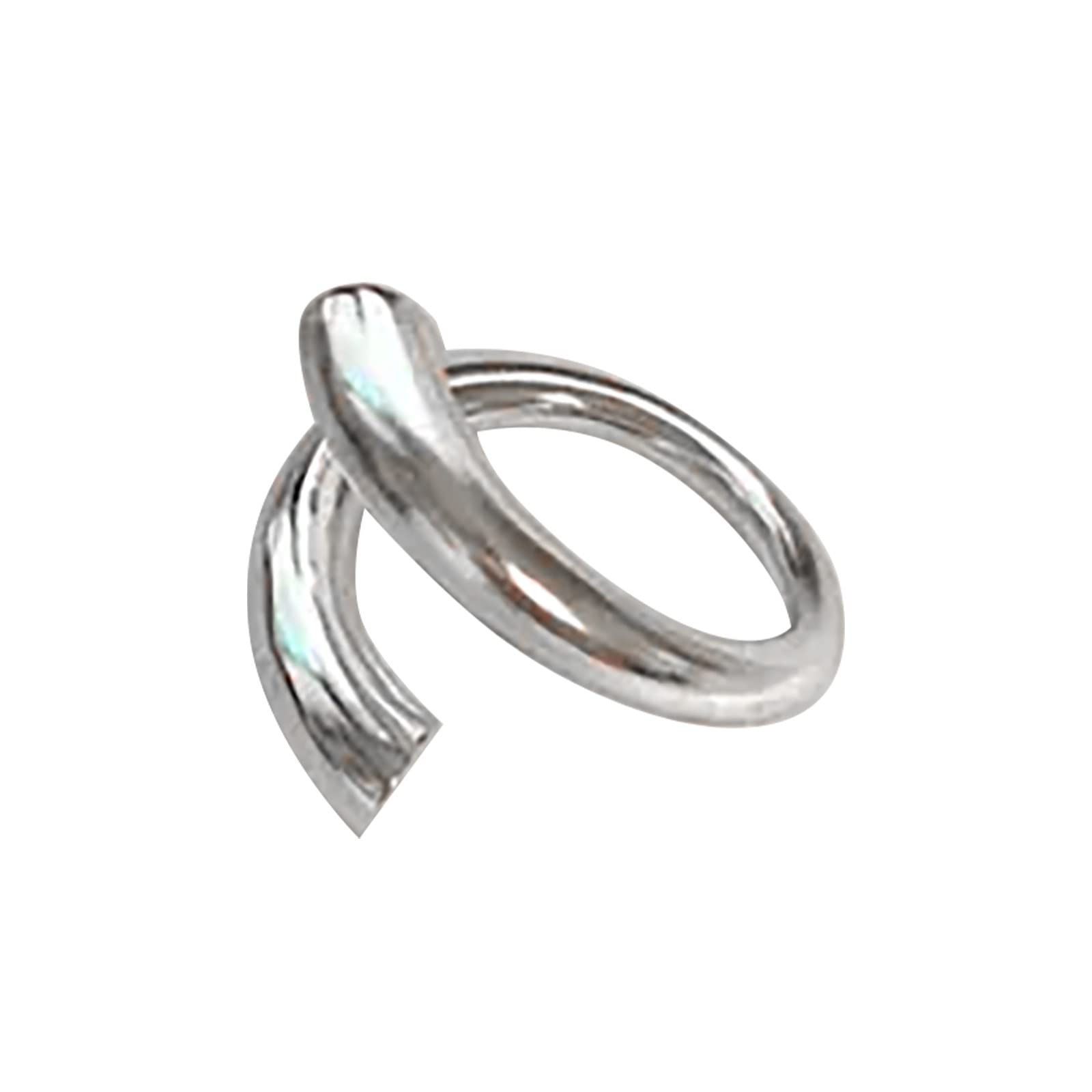 Minimalist Adjustable Open Ring for Women - Comfort Fit Promise Ring, Statement Band, Engagement Jewelry Gift for Her - Perfect for Everyday Wear, Special Occasions & Romantic Gifts (Size A, One Size Fits Most)