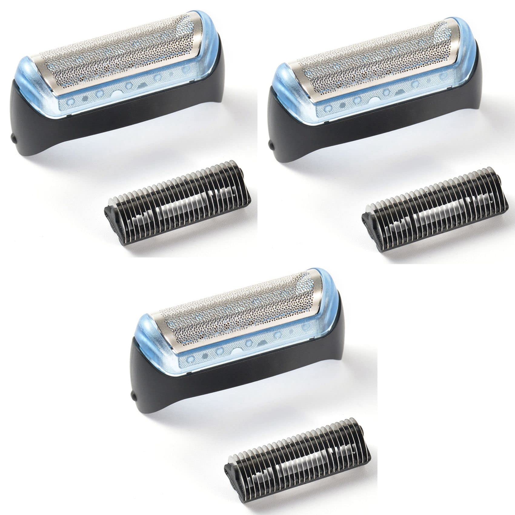 3 Pcs Electric Mesh Shaver Replacement Foil Parts for Braun Series 10B/20B Models 180 190 170 1775 1735 - Perfect for Smooth Shaving at Home or Travel