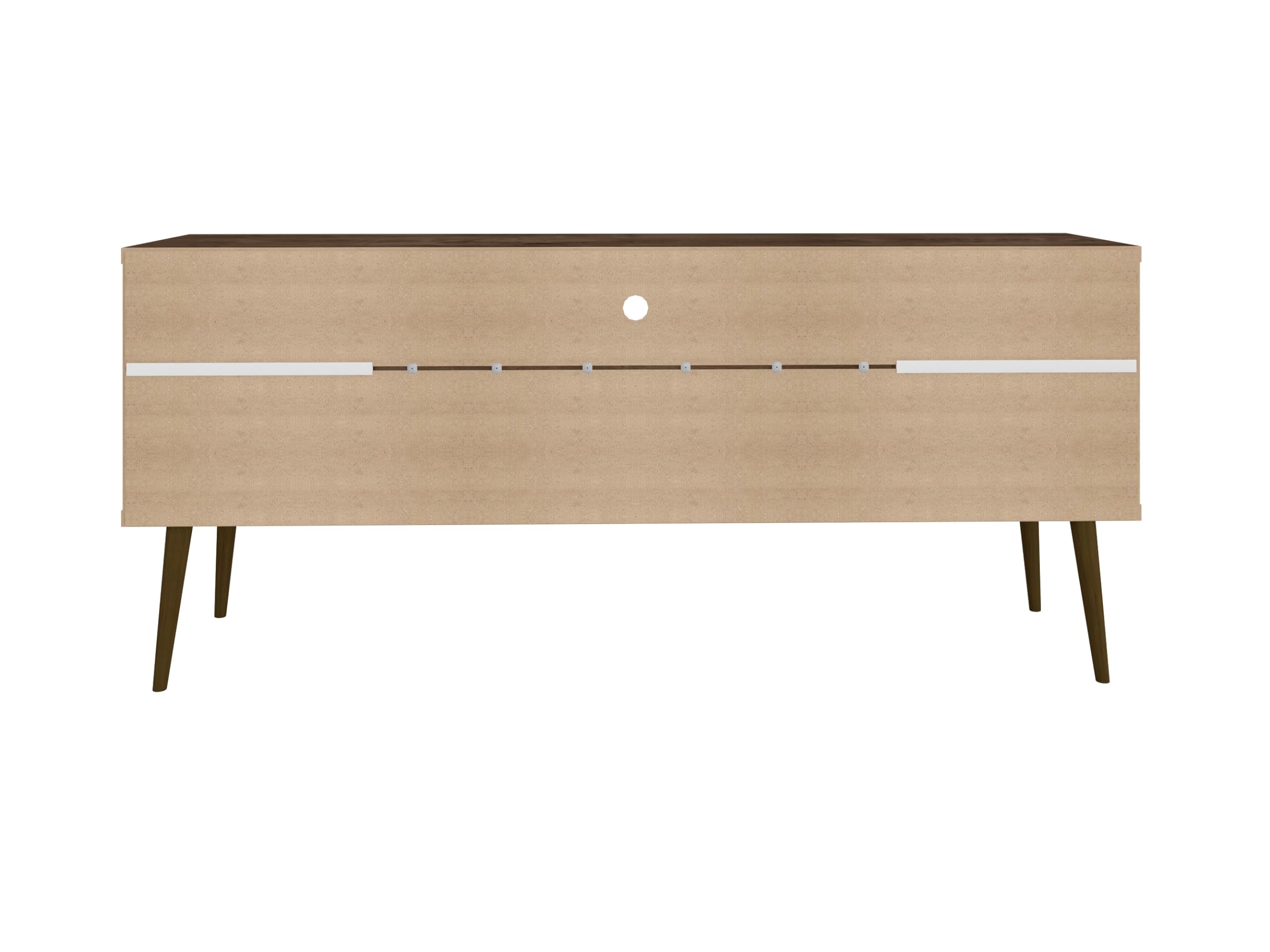 Mid Century Modern TV Stand for 60 Inch TVs - Bradley Rustic Brown Entertainment Center with Storage Shelves & Soft Close Doors - Perfect for Living Room & Home Theater Setup