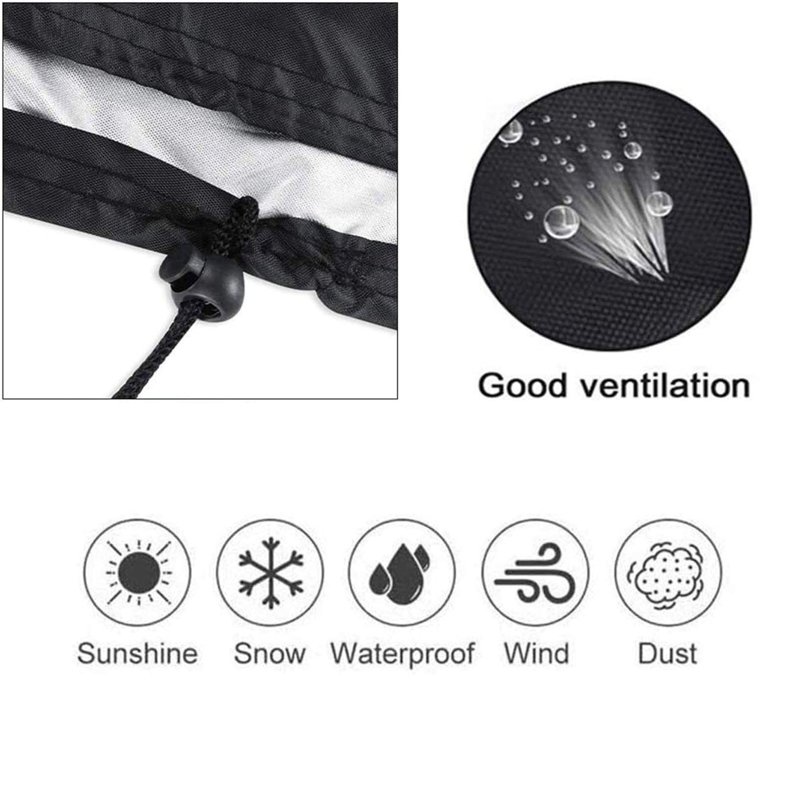 **104x36 Inch Waterproof Round Garden Table Cover - Heavy Duty Oxford Fabric, UV & Tear Resistant - Outdoor Patio Furniture Protector for All Weather Use**    *(Perfect for BBQs, Poolside Gatherings, and Year-Round Patio Protection)*