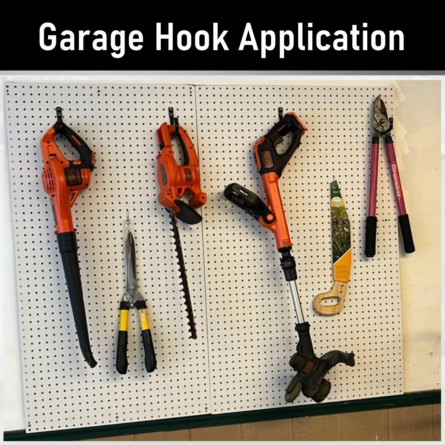 Heavy Duty Garage Storage Hooks 8 Pack - 3.4 Inch J Utility Wall Hooks for Hanging Tools, Bikes, Ladders & Garden Equipment - Perfect for Garage, Shed & Workshop Organization