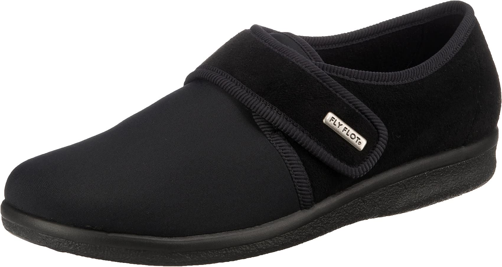 Flyflot Men's 882222 Slip-On Mule Shoes - Comfortable Black Casual Loafers for Men, Size 6.5 UK - Perfect for Home, Office & Relaxation