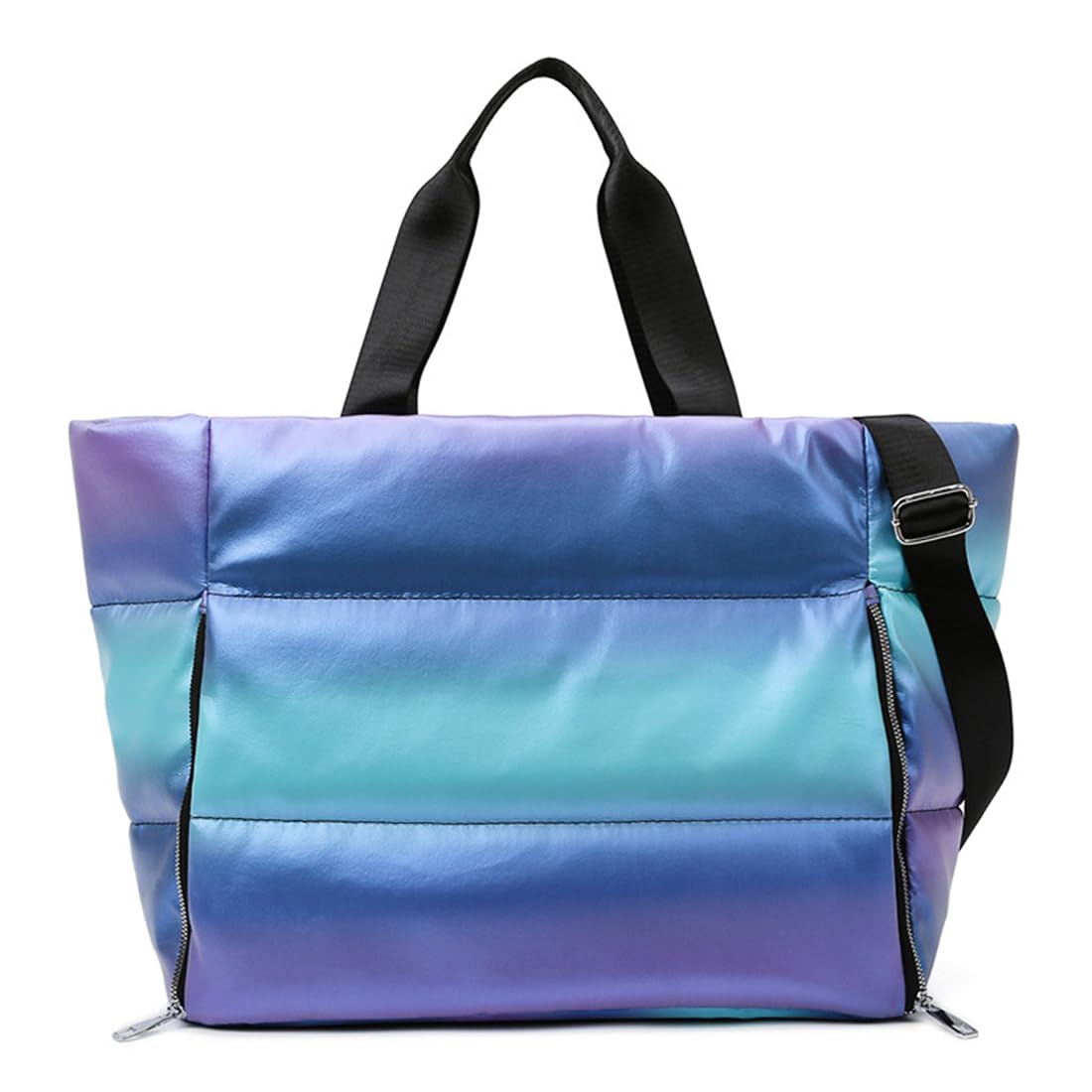 FENGJINRUHUA Women's Large Waterproof Puffy Tote Bag - Winter Down Cotton Padded Shoulder Bag with Insulation for Travel, Work & Shopping | Durable Luggage Handbag for Commuting, Office & Daily Use