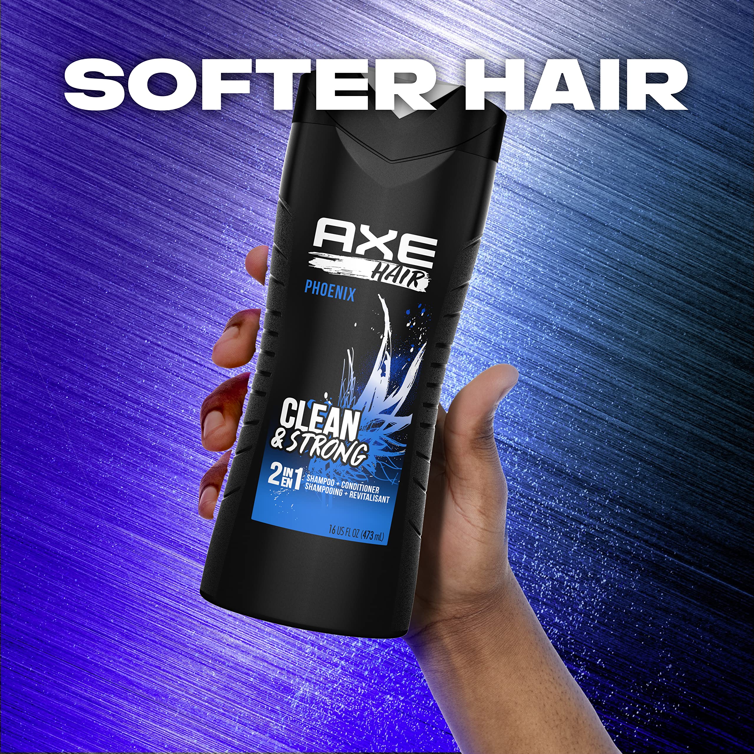 AXE 2-in-1 Shampoo and Conditioner for Men - Phoenix Scent - 16 oz Bottle - Hydrating Hair Care for Daily Use at Home or Gym