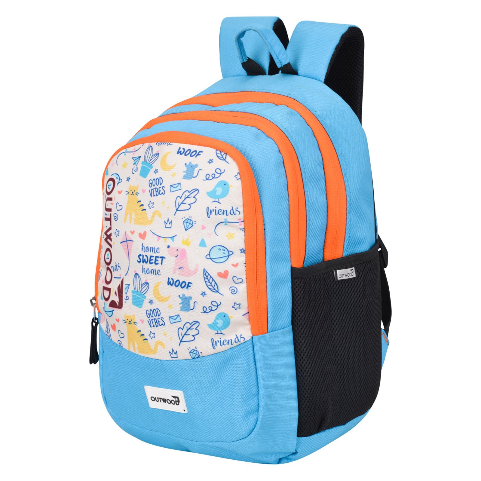 OUTWOOD Lightweight Ergonomic Backpack for Men & Women - Water Resistant School Bag with S-Shaped Shoulder Strap for College, Travel, Hiking, Picnic & Daily Commute | Spacious Casual Backpack (Sky Blue, Small) - Perfect for Students, Office Workers & Outdoor Enthusiasts