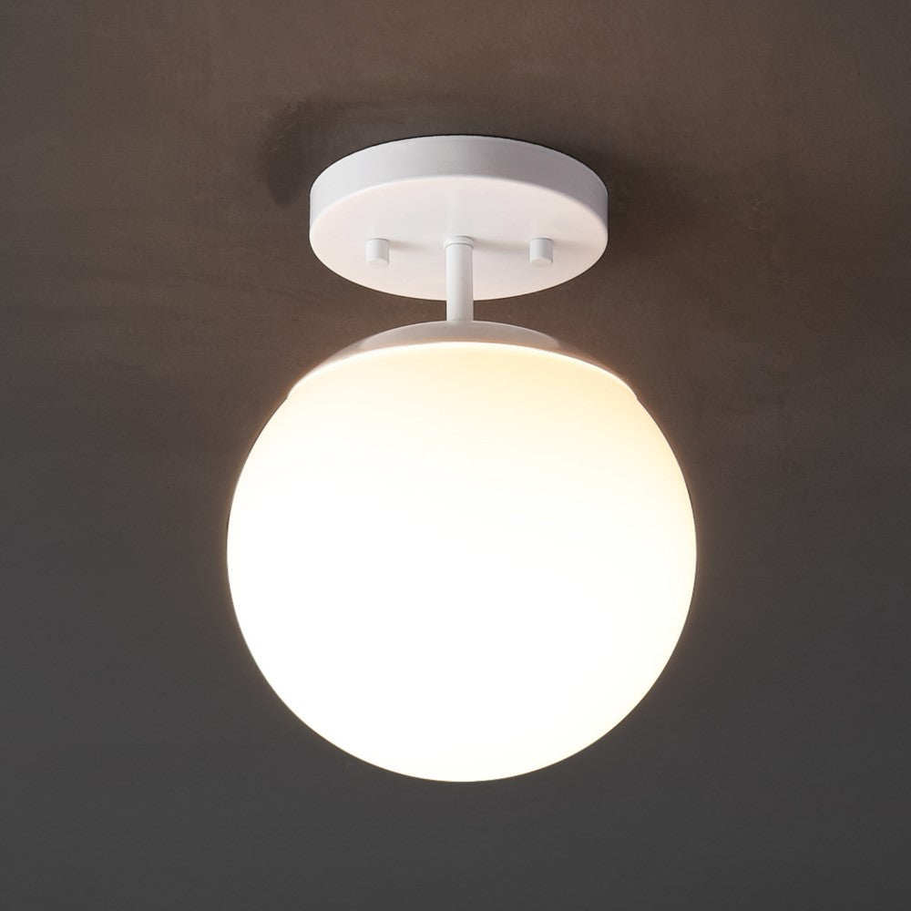 Bohemian Farmhouse Semi Flush Mount Ceiling Light - Marcel Bistro 7.75