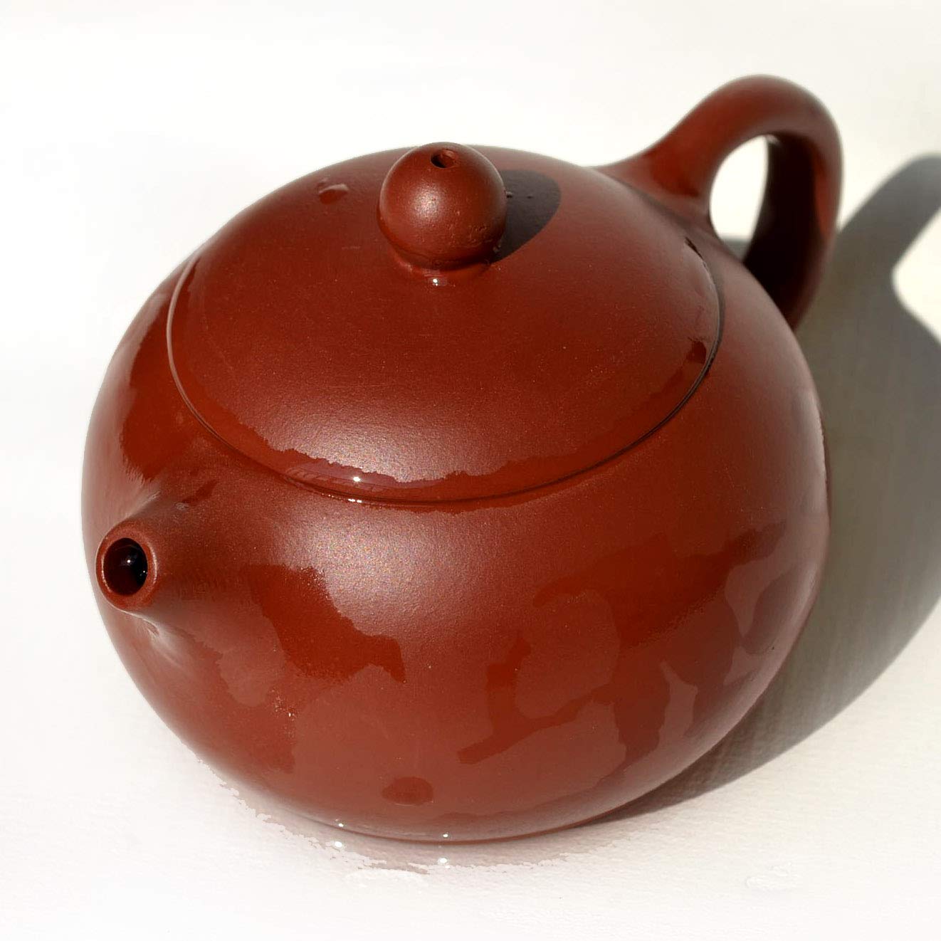Premium 5oz Yixing Clay Teapot - Authentic Chinese Dahongpao Zisha Xishi Style for Gongfu Tea Ceremony | Perfect for Loose Leaf Tea Brewing, Tea Parties & Meditation Rituals (S Red)
