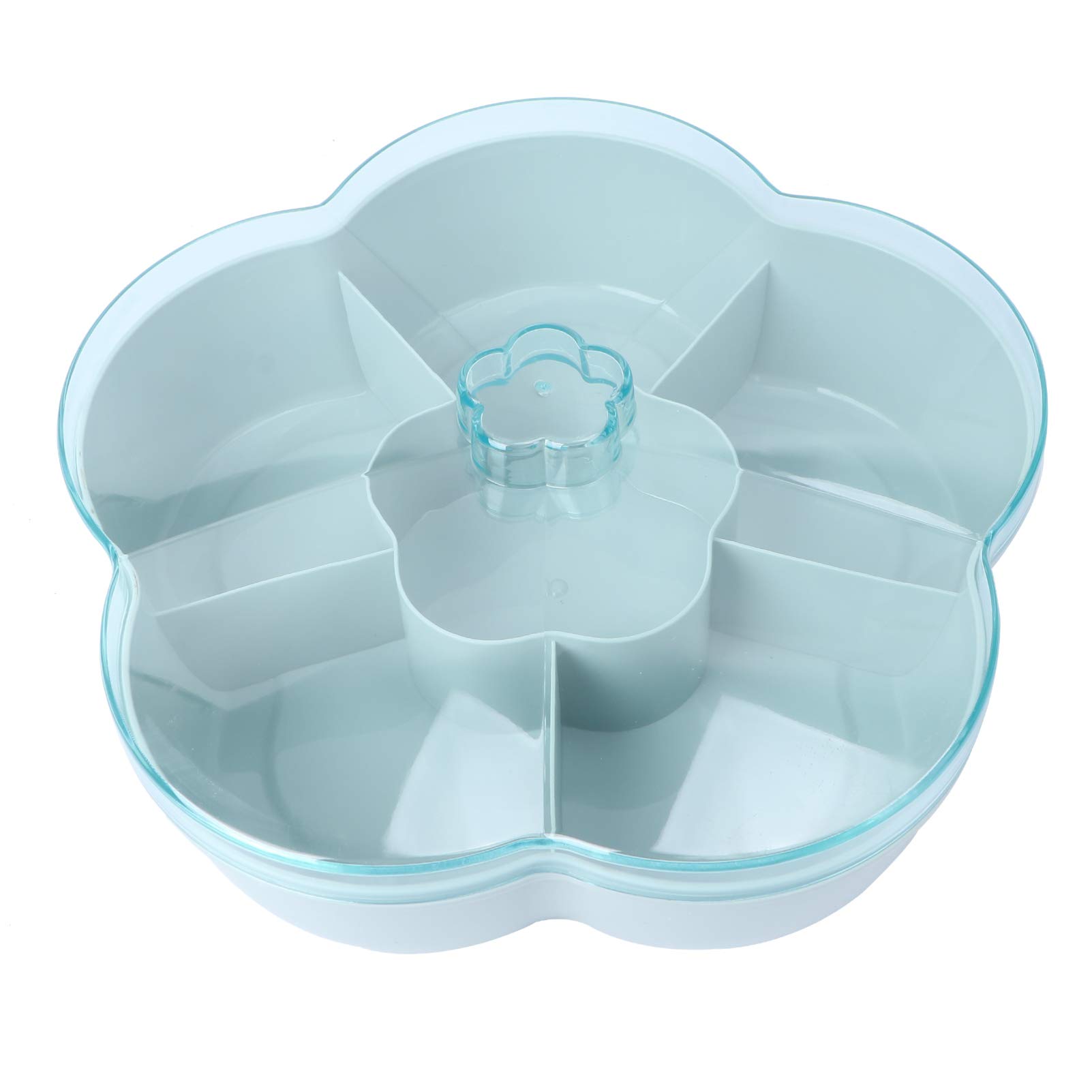 1pc Divided Snack Storage Container with Lid - BPA-Free Polystyrene Serving Tray for Fruits, Nuts, Candy & Flowers | Perfect for Home, Office, Parties & Meal Prep Organization