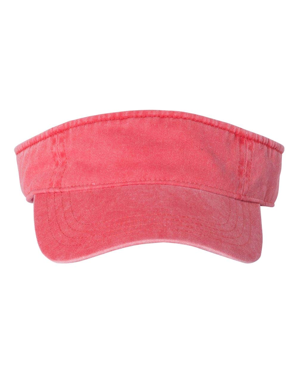 Sportsman Pigment Dyed Adjustable Baseball Visor Cap - Red | Perfect for Golf, Running, Hiking & Outdoor Activities