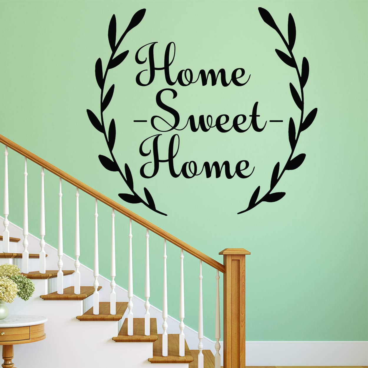 VWAQ Home Sweet Home Family Quotes Wall Decal - 11x12 Inch Vinyl Sticker for Living Room, Bedroom & Nursery Decor - Perfect for Home, Apartment and Dorm Room Wall Art