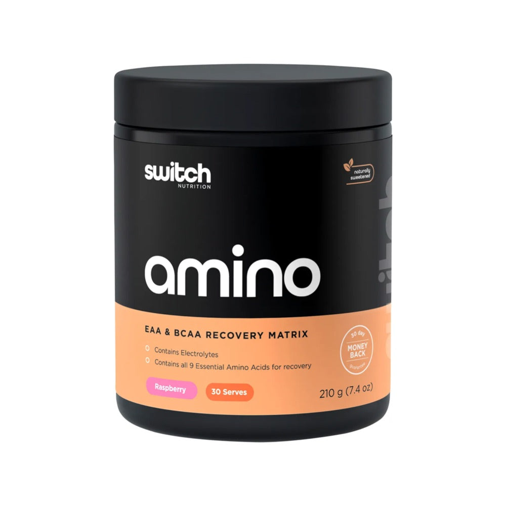 Premium Amino EAA & BCAA Electrolyte Recovery Powder - Raspberry Flavor 210g - Post-Workout Muscle Recovery & Hydration Supplement for Athletes & Fitness Enthusiasts