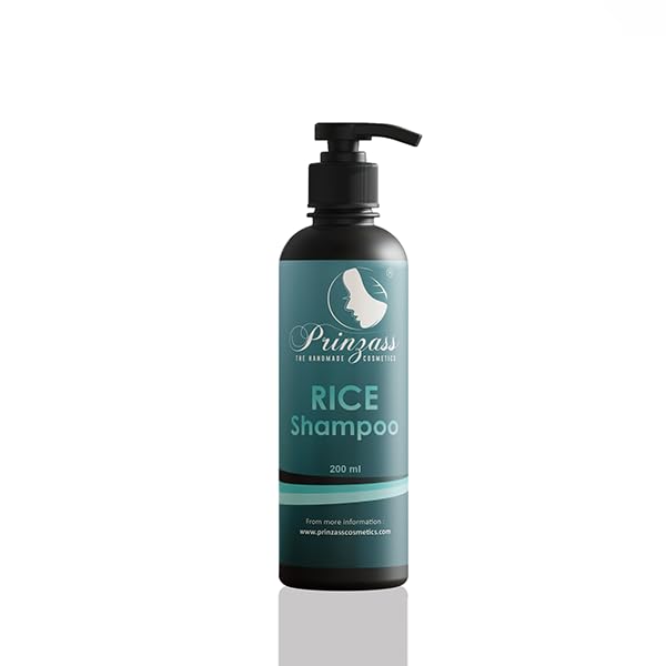 Prinzass Fermented Rice Water Shampoo for Hair Growth & Strength - Sulfate Free, Paraben Free, Mineral Oil Free - 200ml for All Hair Types - Perfect for Damaged Hair Repair & Daily Hair Care